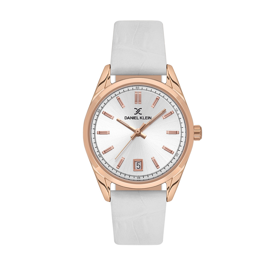Daniel Klein DK.1.13770-4 – Дамски, Кварц, 32mm, Бяла кожа, Дата, 3 ATM - Premium