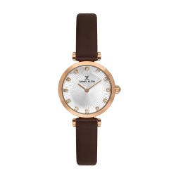 Daniel Klein DK.1.13919-5 – Дамски, Кварц, 37mm, Кафява кожа, Кристали, 3 ATM - Premium