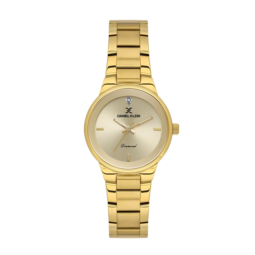 Daniel Klein DK.1.14136-2 – Дамски, Кварц, 30mm, Стомана, Злато, Диамант, 3ATM - Diamond