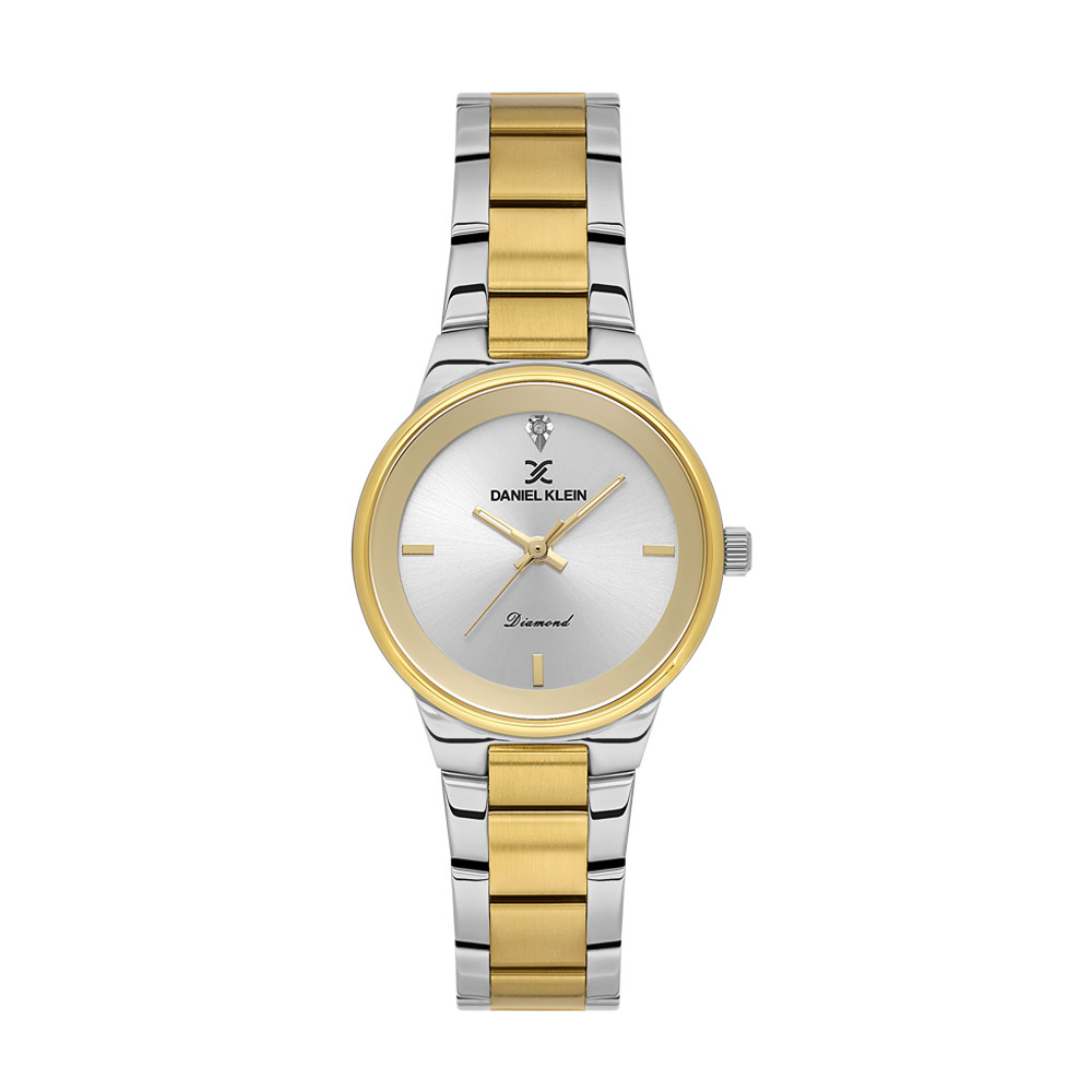 Daniel Klein DK.1.14136-3 - Дамски часовник, Diamond, Кварцов, 30mm, 3 ATM, Сив