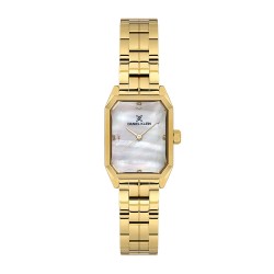 Daniel Klein DK.1.14157-2 – Дамски, Кварц, 21x31mm, Златна стомана, Седеф, Кристали, 3 ATM - Premium