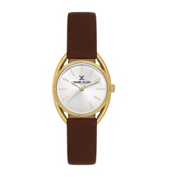 Daniel Klein DK.1.14181-2 – дамски часовник, кварцов, 28 mm, сив, кафява кожа