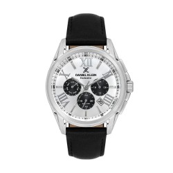 Daniel Klein DK.1.14223-1 - Мъжки часовник, Exclusive, Кварцов, 44mm, 5 ATM, Сив