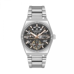 Daniel Klein DK.1.14268-3 - Мъжки часовник, Skeleton, Автомат, 42.5mm, 5 ATM, Сив