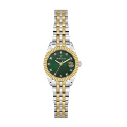 Daniel Klein DK.1.14276-7 – дамски часовник, кварцов, 24 mm, тъмнозелен, кристали, дата