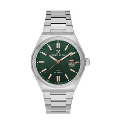Daniel Klein DK.1.14394-4 - Мъжки часовник Автомат, 42мм, Дата, 5ATM - Сребро/Зелен
