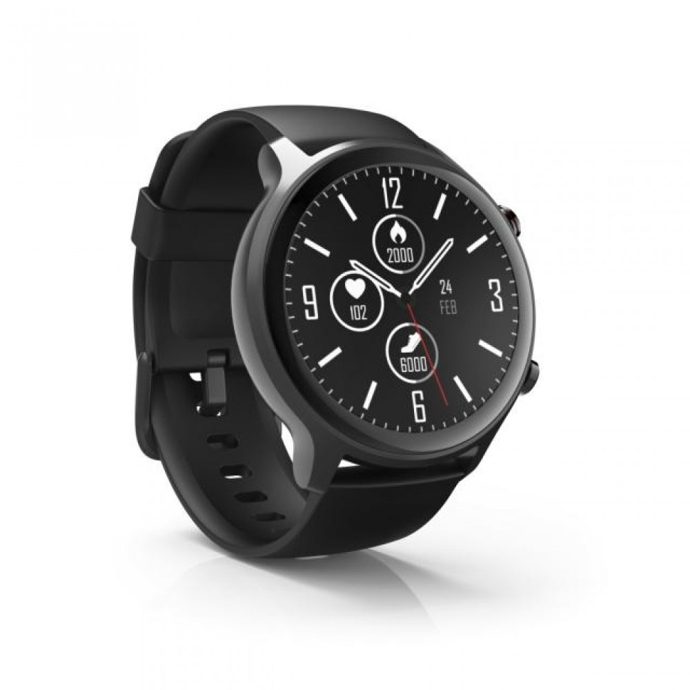 Hama Fit Watch 6910, 1.28", GPS, Пулс, Кислород в къвта, Водоустойчив, Черен Смарт Часовник