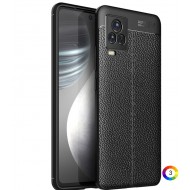 vivo iQOO 7 Удароустойчив Litchi Skin Калъф и Протектор