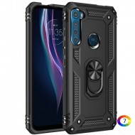 Motorola Moto One Fusion Plus Удароустойчив Ring Holder Калъф и Протектор