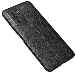 Xiaomi Poco F3 Redmi K40 / K40 Pro / K40 Pro+ Mi 11i   Удароустойчив Litchi Skin Калъф и Протектор