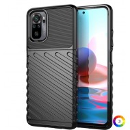 Xiaomi Redmi Note 10 4G / Note 10S  Удароустойчив Twill Texture Калъф и Протектор