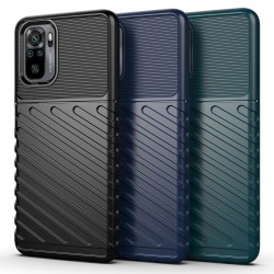Xiaomi Redmi Note 10 4G / Note 10S  Удароустойчив Twill Texture Калъф и Протектор