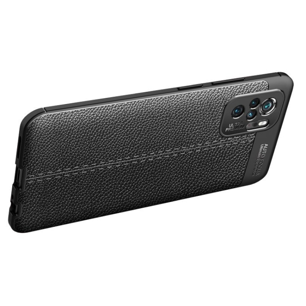 Xiaomi Redmi Note 10 4G / Note 10S Удароустойчив Litchi Skin Калъф и Протектор