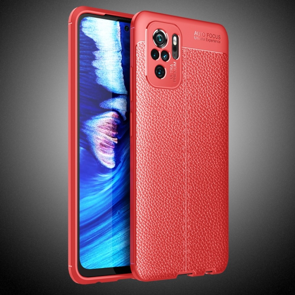 Xiaomi Redmi Note 10 4G / Note 10S Удароустойчив Litchi Skin Калъф и Протектор
