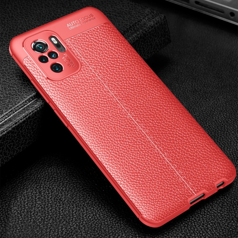 Xiaomi Redmi Note 10 4G / Note 10S Удароустойчив Litchi Skin Калъф и Протектор