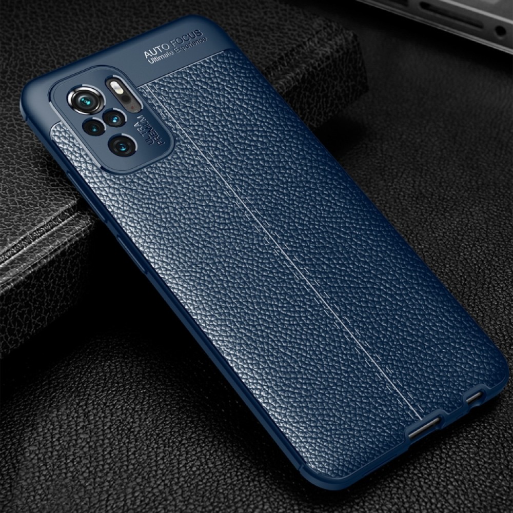 Xiaomi Redmi Note 10 4G / Note 10S Удароустойчив Litchi Skin Калъф и Протектор
