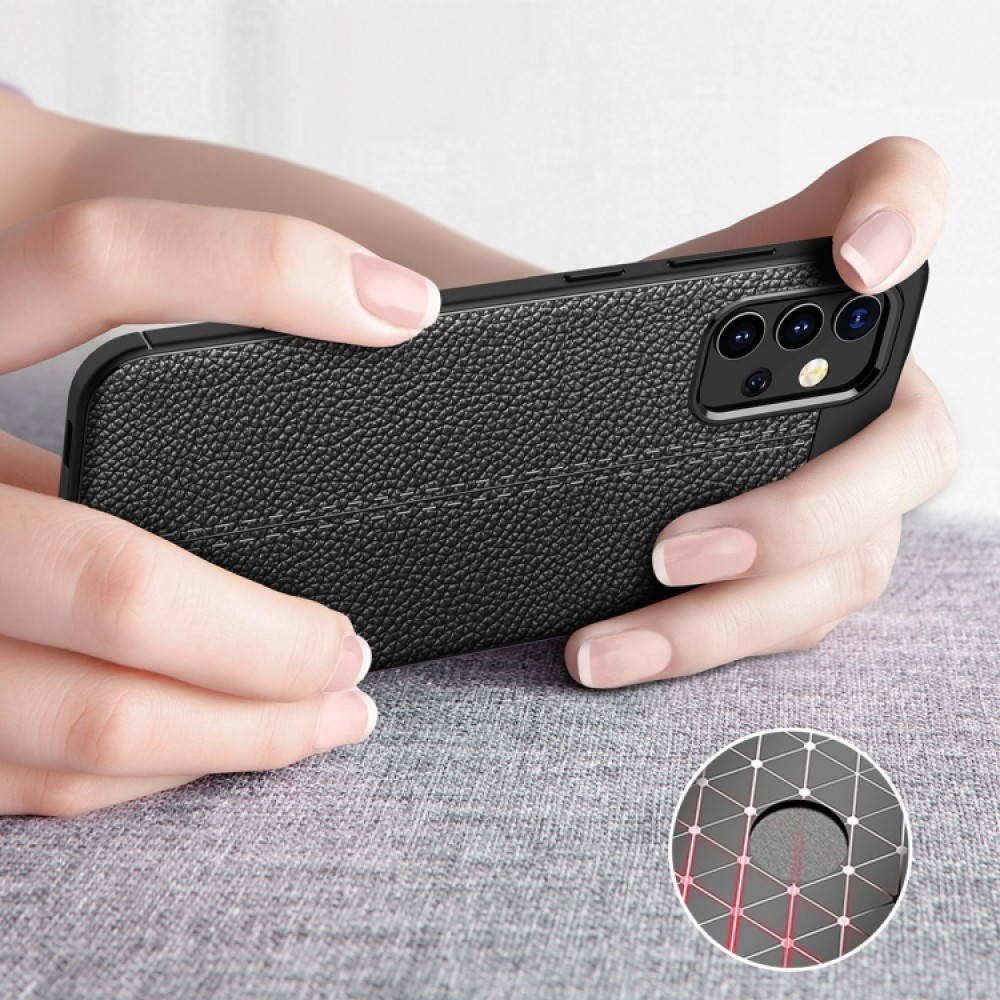 Samsung Galaxy A32 4G Удароустойчив Litchi Skin Калъф и Протектор