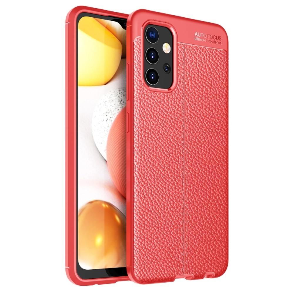 Samsung Galaxy A32 4G Удароустойчив Litchi Skin Калъф и Протектор