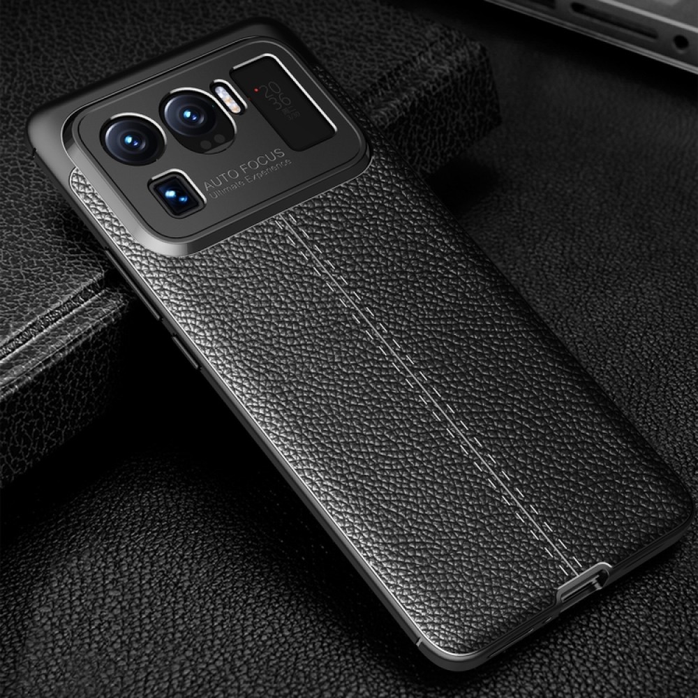 Xiaomi Mi 11 Ultra  Удароустойчив Litchi Skin Калъф и Протектор