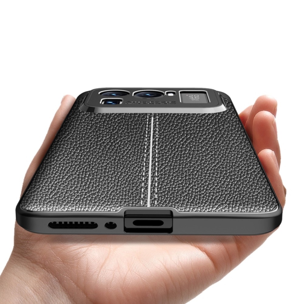 Xiaomi Mi 11 Ultra  Удароустойчив Litchi Skin Калъф и Протектор