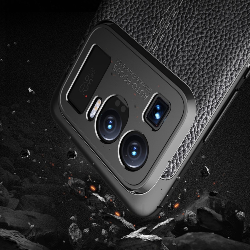 Xiaomi Mi 11 Ultra  Удароустойчив Litchi Skin Калъф и Протектор