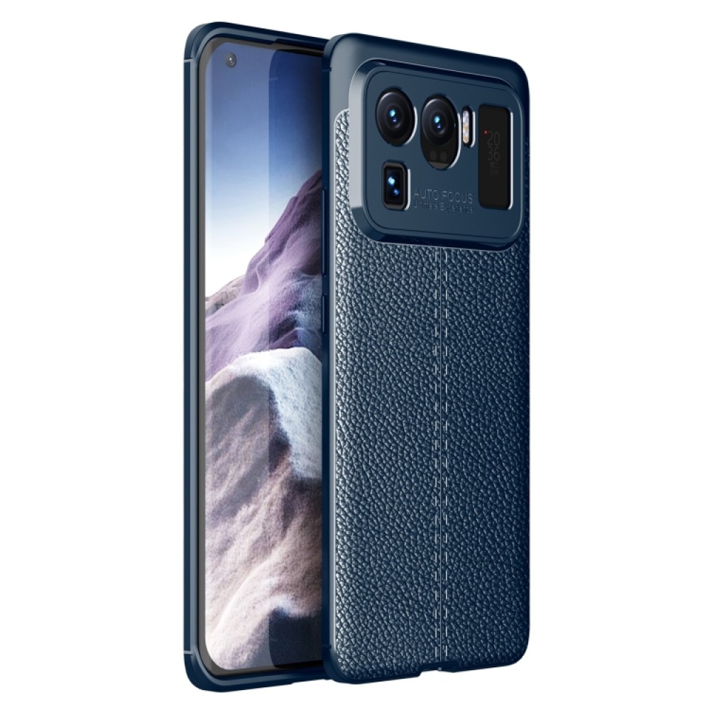 Xiaomi Mi 11 Ultra  Удароустойчив Litchi Skin Калъф и Протектор