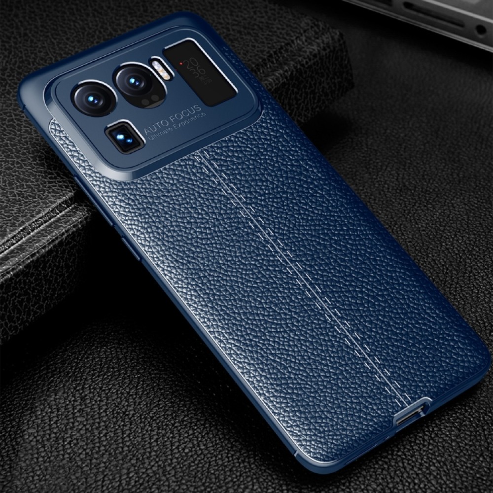 Xiaomi Mi 11 Ultra  Удароустойчив Litchi Skin Калъф и Протектор