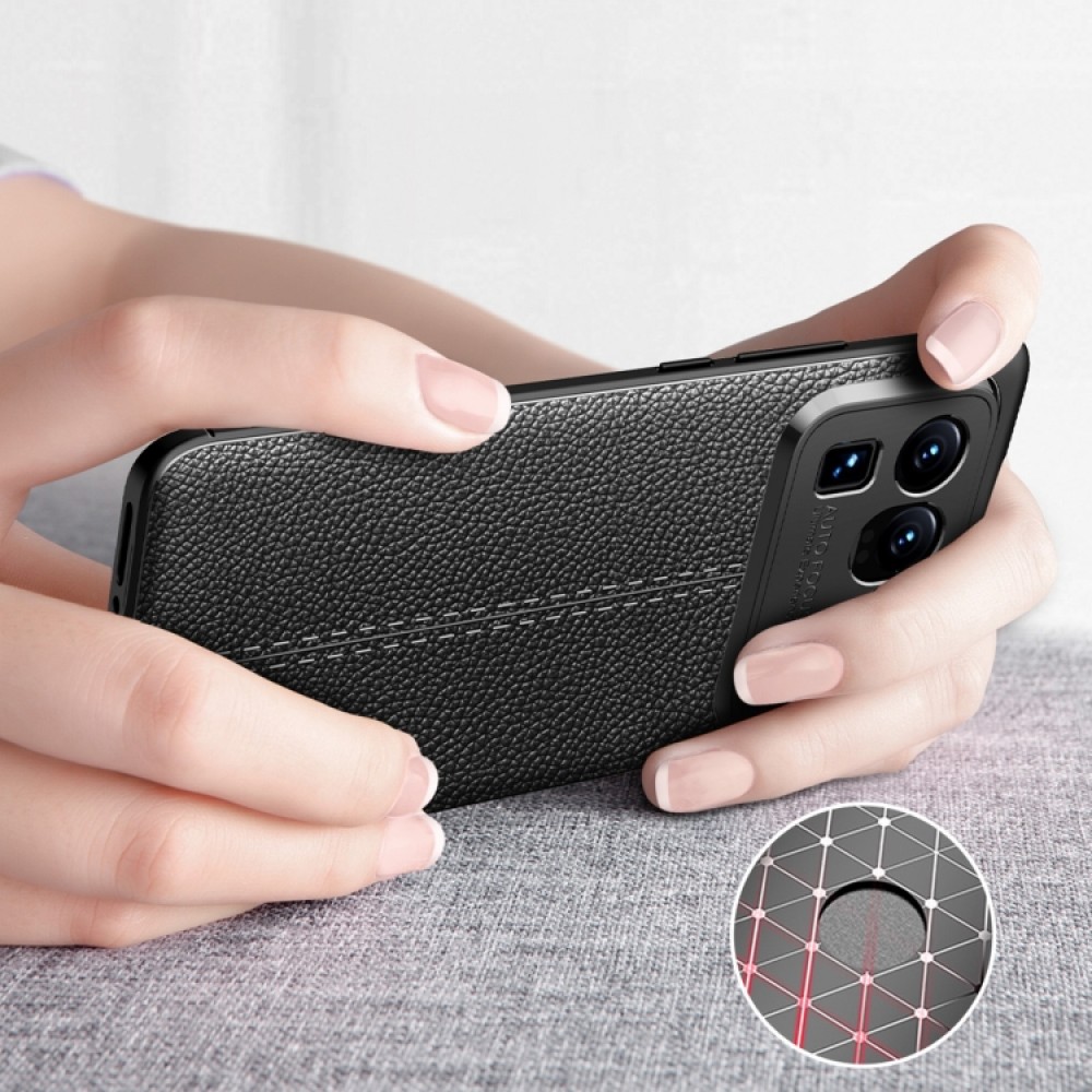 Xiaomi Mi 11 Ultra  Удароустойчив Litchi Skin Калъф и Протектор
