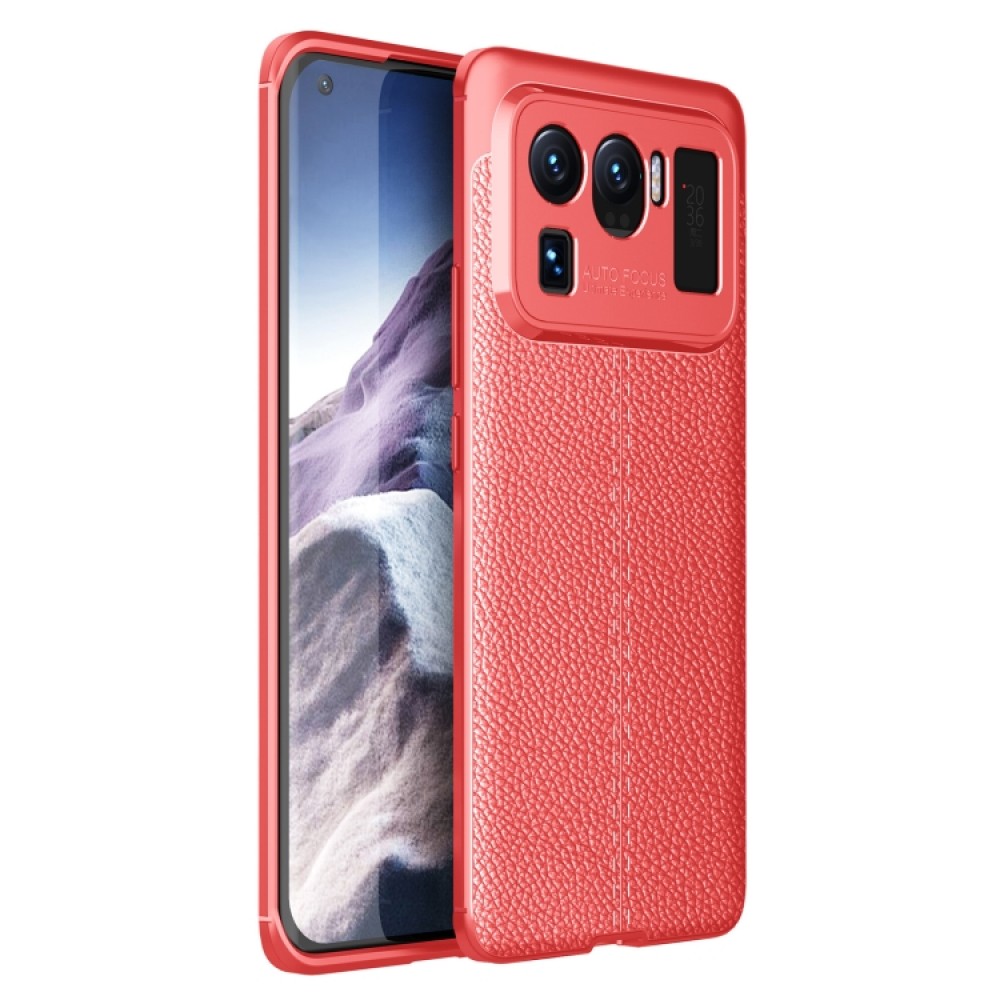 Xiaomi Mi 11 Ultra  Удароустойчив Litchi Skin Калъф и Протектор