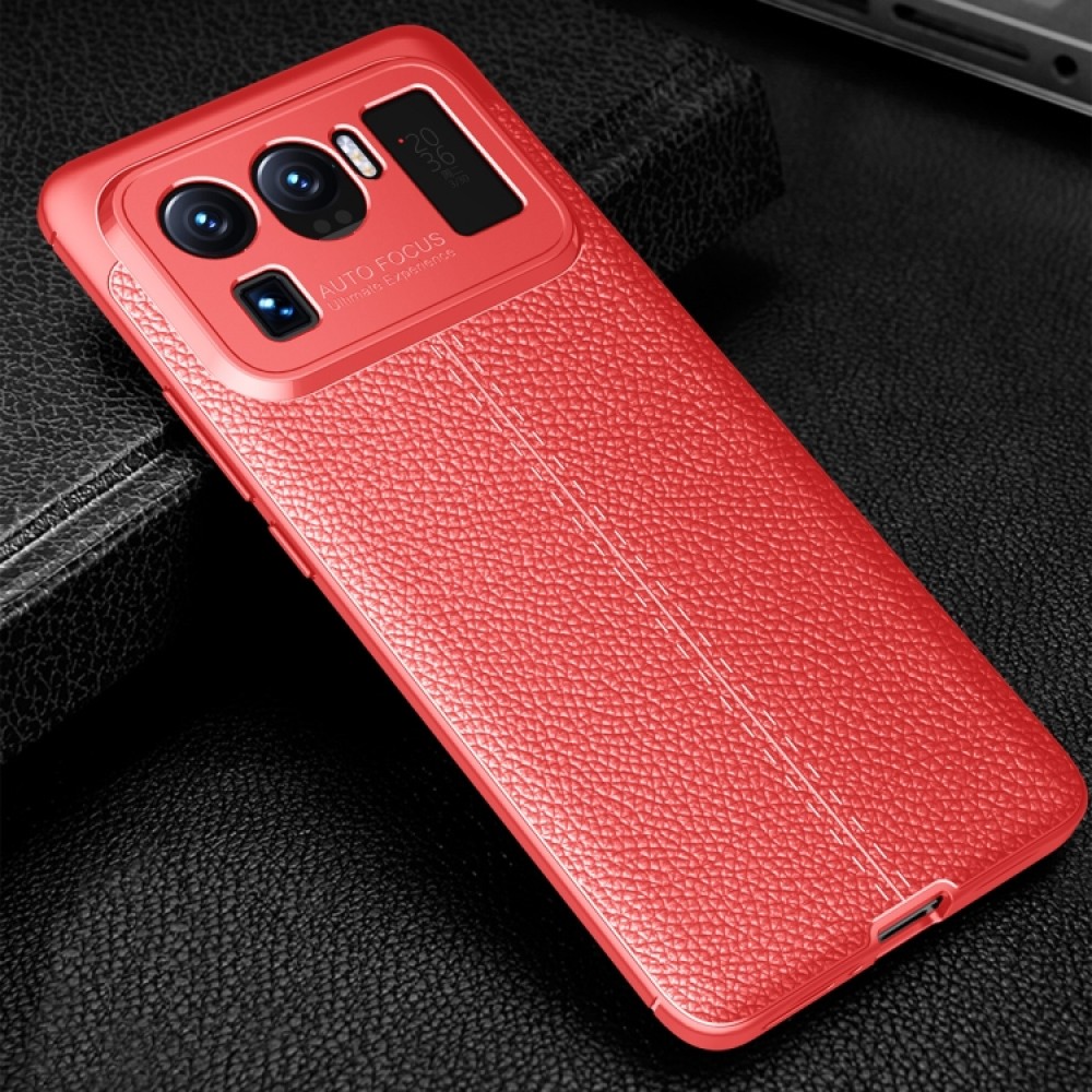 Xiaomi Mi 11 Ultra  Удароустойчив Litchi Skin Калъф и Протектор