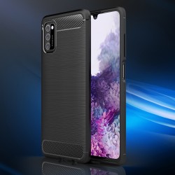Samsung Galaxy A03s Удароустойчив Carbon Fiber Калъф и Протектор