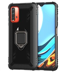 Xiaomi Redmi 9T / 9 Power Удароустойчив Carbon Fiber/ Finger Ring Калъф и Протектор
