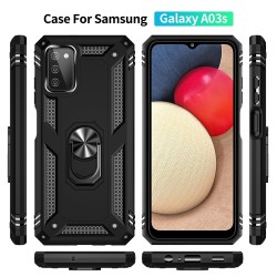Samsung Galaxy A03s Удароустойчив Ring Holder Калъф и Протектор