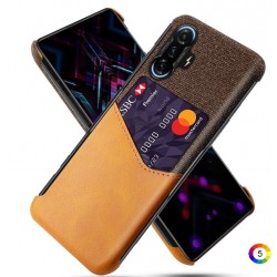 Xiaomi Redmi K40 Gaming Удароустойчив Cloth Texture Кожен Калъф и Протектор