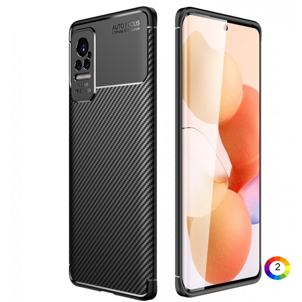 Xiaomi Civi Удароустойчив Carbon Fiber Калъф и Протектор