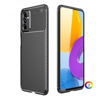 Samsung Galaxy M52 5G Удароустойчив Carbon Fiber Калъф и Протектор