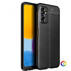 Samsung Galaxy M52 5G Удароустойчив Litchi Skin Калъф и Протектор