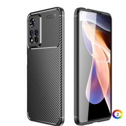 Xiaomi Redmi Note 11 Pro Удароустойчив Carbon Fiber Калъф и Протектор