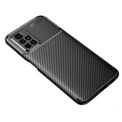 Xiaomi Redmi Note 11/Poco M4 Pro 5G Удароустойчив Carbon Fiber Калъф и Протектор