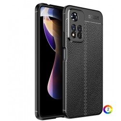 Xiaomi Redmi Note 11 Pro Удароустойчив Litchi Skin Калъф и Протектор
