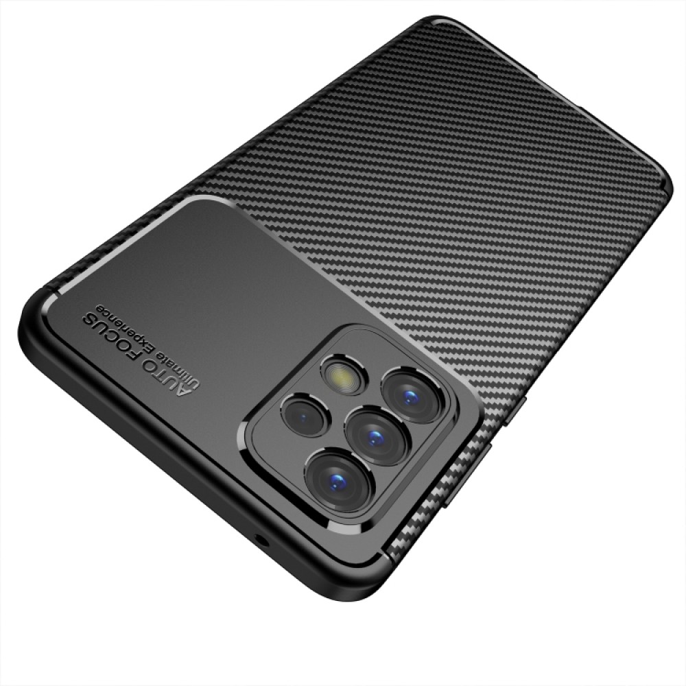 Samsung Galaxy A33 5G Удароустойчив Carbon Fiber Калъф и Протектор