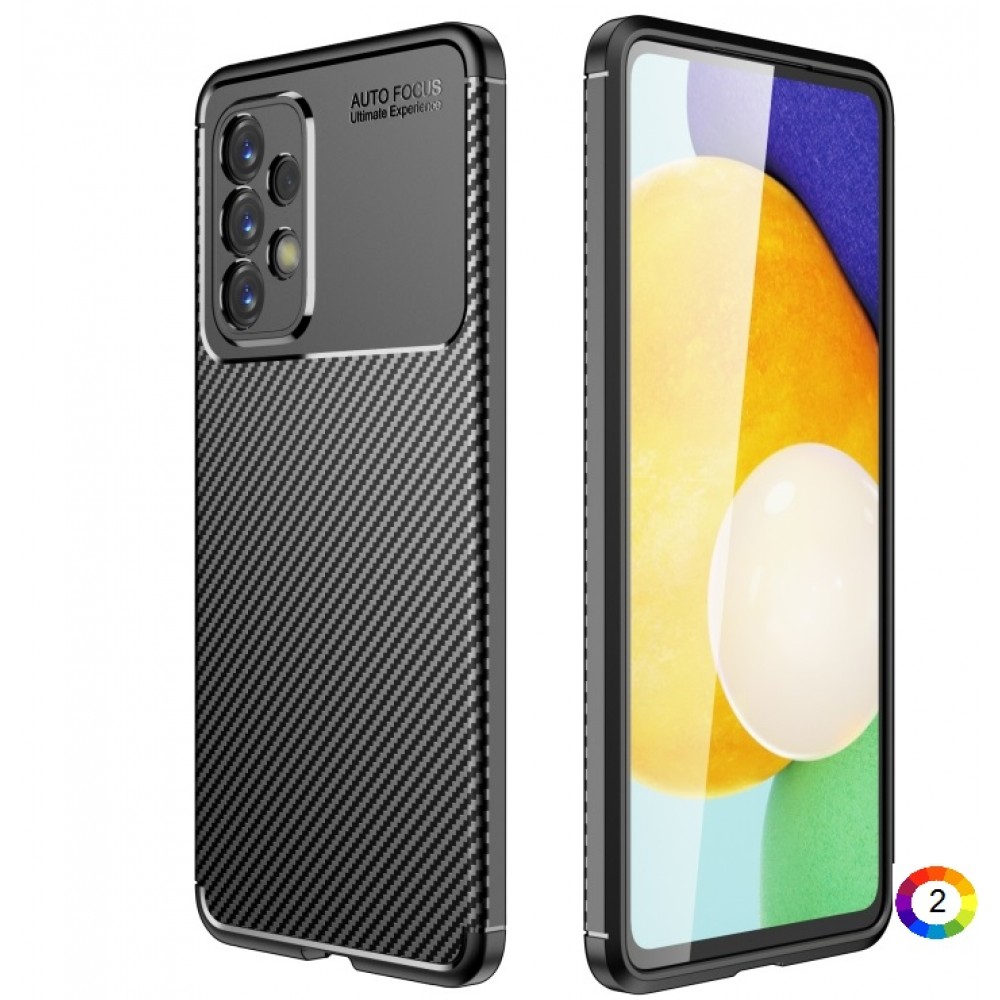 Samsung Galaxy A53 5G Удароустойчив Carbon Fiber Калъф и Протектор
