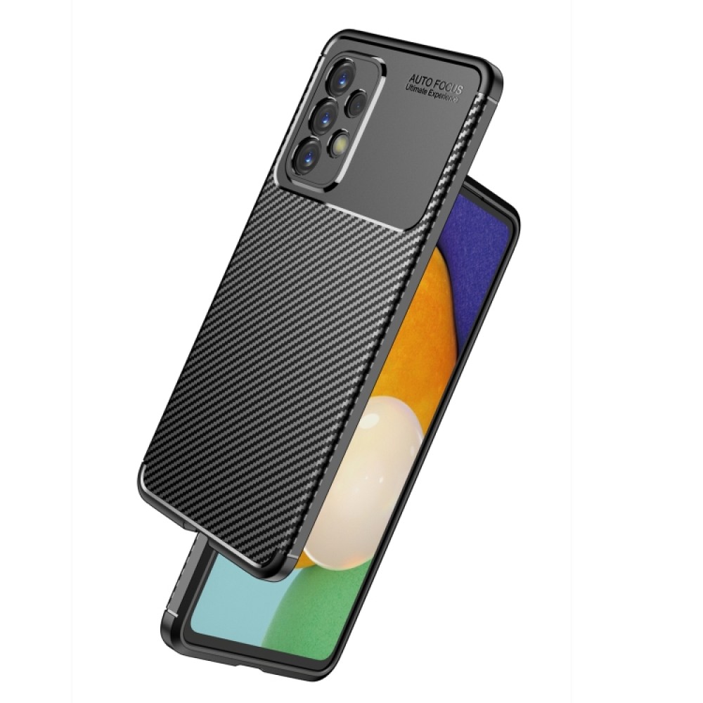 Samsung Galaxy A53 5G Удароустойчив Carbon Fiber Калъф и Протектор