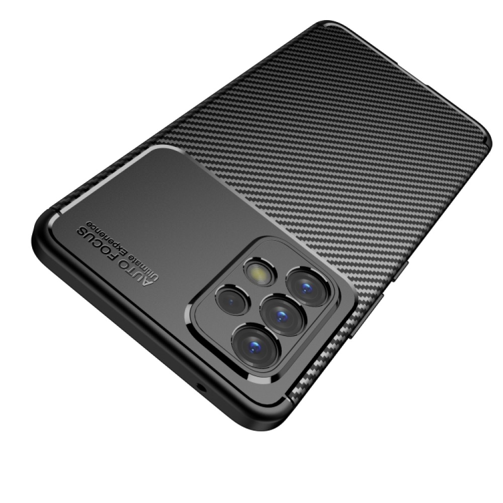 Samsung Galaxy A53 5G Удароустойчив Carbon Fiber Калъф и Протектор