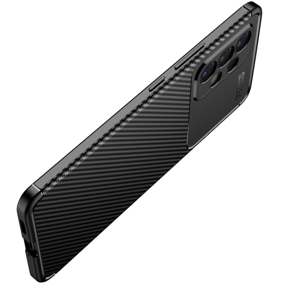 Samsung Galaxy A53 5G Удароустойчив Carbon Fiber Калъф и Протектор