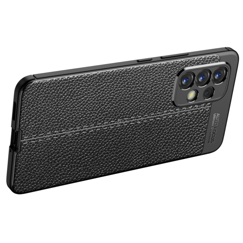 Samsung Galaxy A53 5G  Удароустойчив Litchi Skin Калъф и Протектор
