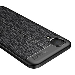 Samsung Galaxy A03 Core Удароустойчив Litchi Skin Калъф и Протектор