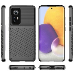 Xiaomi 12 Удароустойчив Twill Texture Калъф и Протектор
