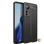Xiaomi 12 5G Удароустойчив Litchi Skin Калъф и Протектор