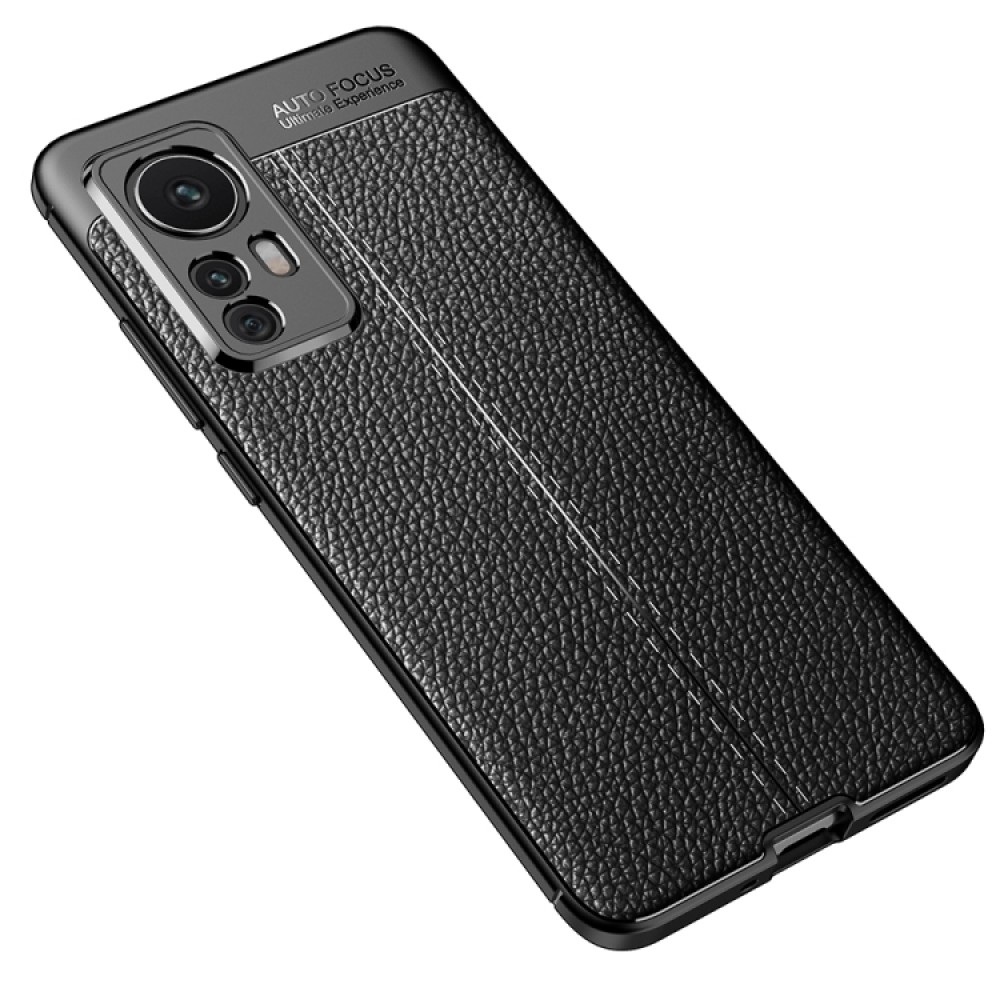 Xiaomi 12 5G Удароустойчив Litchi Skin Калъф и Протектор